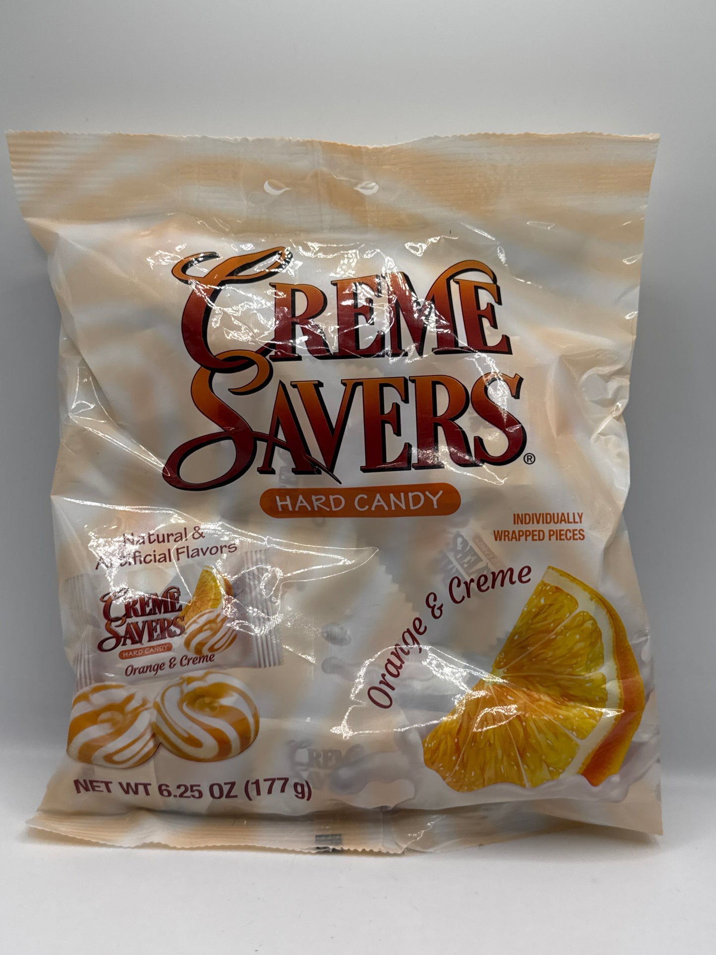 Creme Savers Hard Candy Strawberries & Crème or Orange & Crème 177g bag