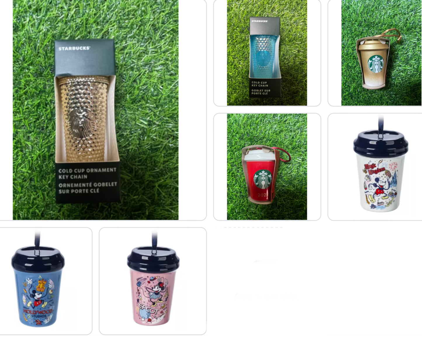 Starbucks Keychains, Keyrings, Hanging Decorations, Merchandise including Disney