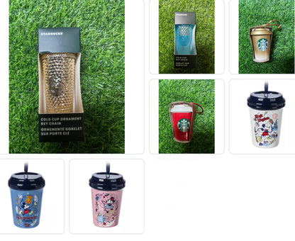 Starbucks Keychains, Keyrings, Hanging Decorations, Straws & Merchandise including Disney