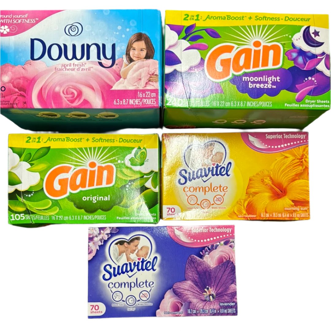 Laundry Dryer Sheets Various Brands