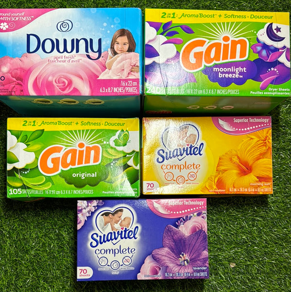 Laundry Dryer Sheets Various Brands