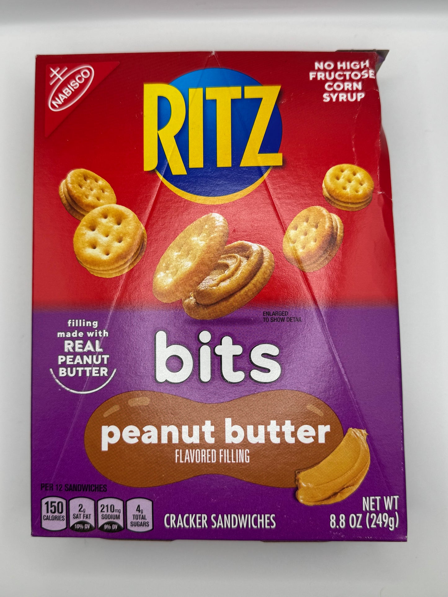 Ritz Bits Peanut Butter Cracker Sandwiches 249g box