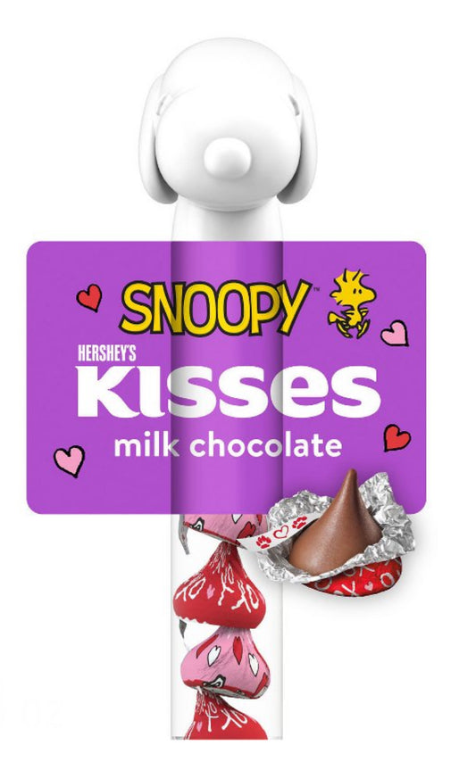 Hersheys Kisses Milk Chocolate Valentine Snoopy & Friends Candy Cane 2.08oz