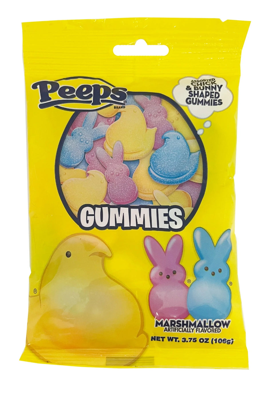 Peeps Assorted Chick & Bunny Shaped Gummies 106g bag