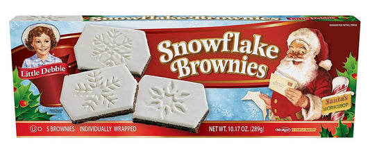 Little Debbie’s Christmas Snowflake Brownie Cakes 5 snack cakes individually wrapped