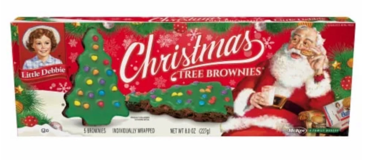 Little Debbie’s Christmas Tree Brownie Cakes 5 snack cakes individually wrapped