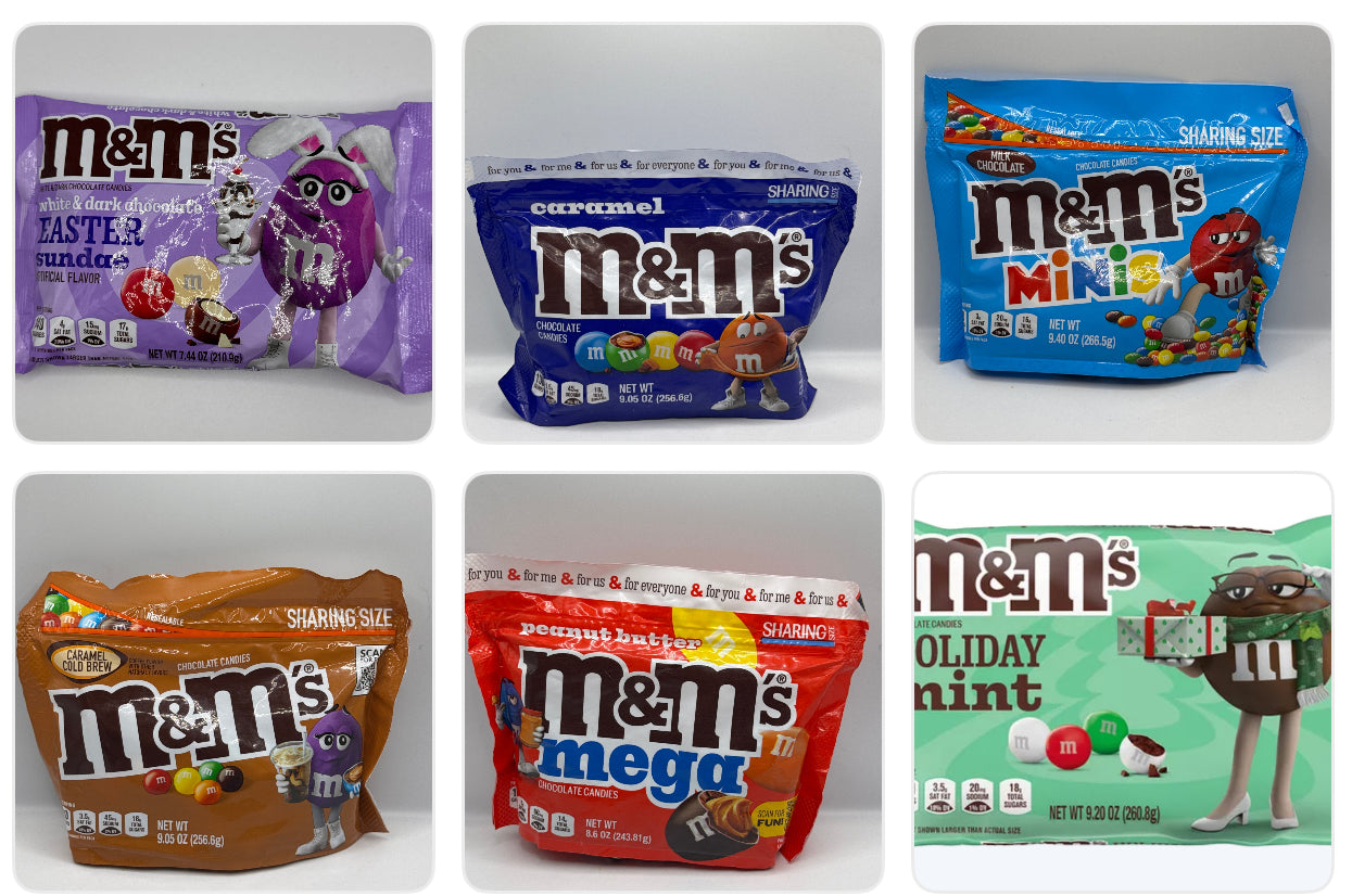 M&M Chocolate Various Sizes