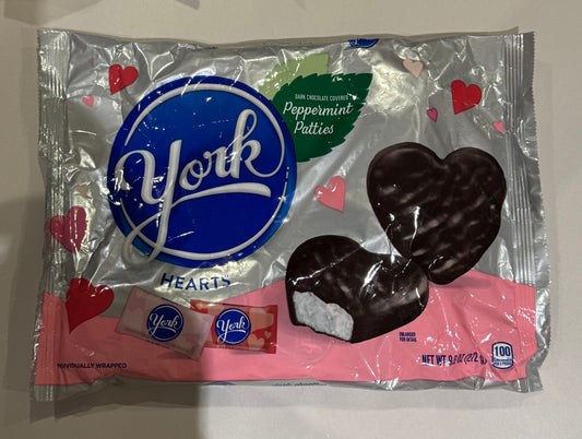 York Peppermint Patties Valentine Hearts  272g