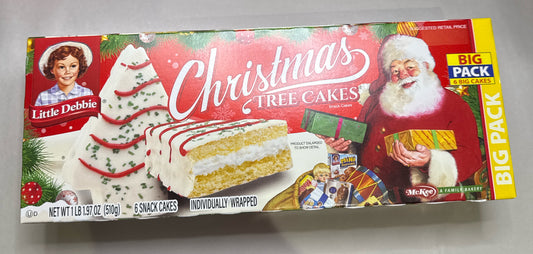 Little Debbie’s Christmas Tree Cakes XL Size 6 snack cakes individually wrapped