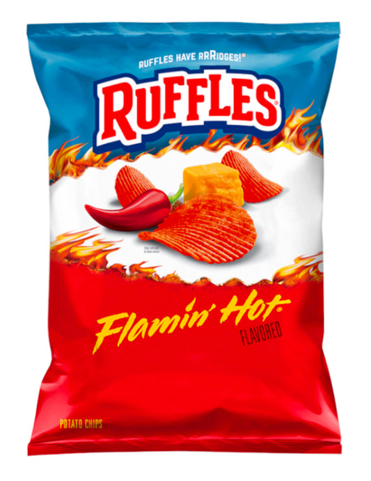 Ruffles Potato Chips Crisps Flamin Hot 6.5oz bag