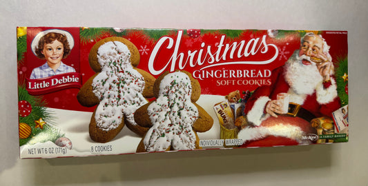 Little Debbie’s Christmas Gingerbread Soft Cookies  8 individual wrapped