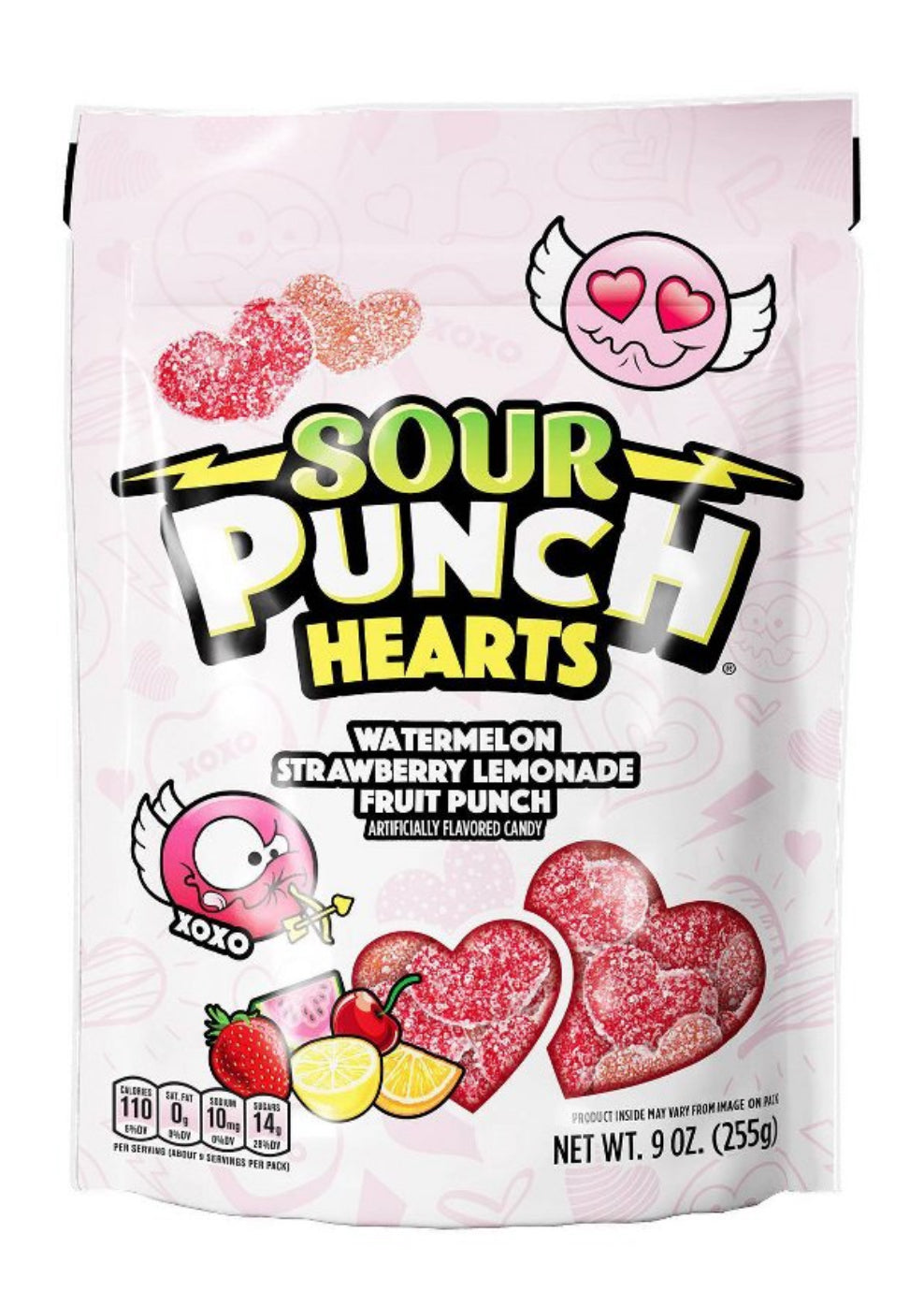 Sour Punch Hearts 255g Resealable bag