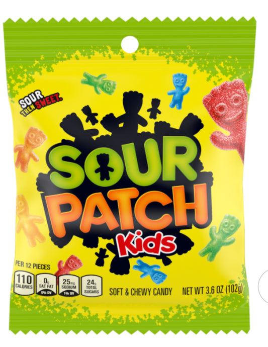 Sour Patch Kids 102g Bags Various Flavours