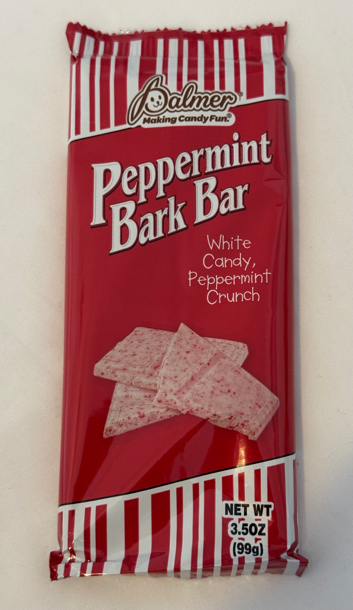 Palmer Peppermint Bark Bar White Candy Peppermint Crunch 99g