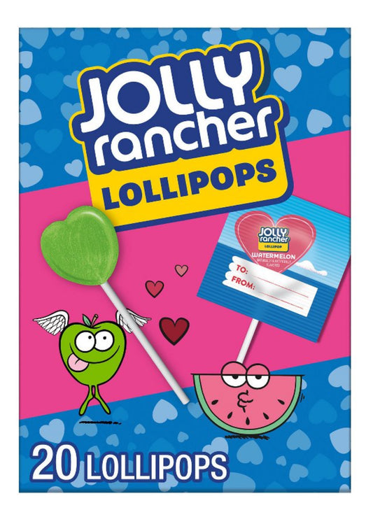 Jolly Rancher Lollipops 20 Valentine Exchange Packs