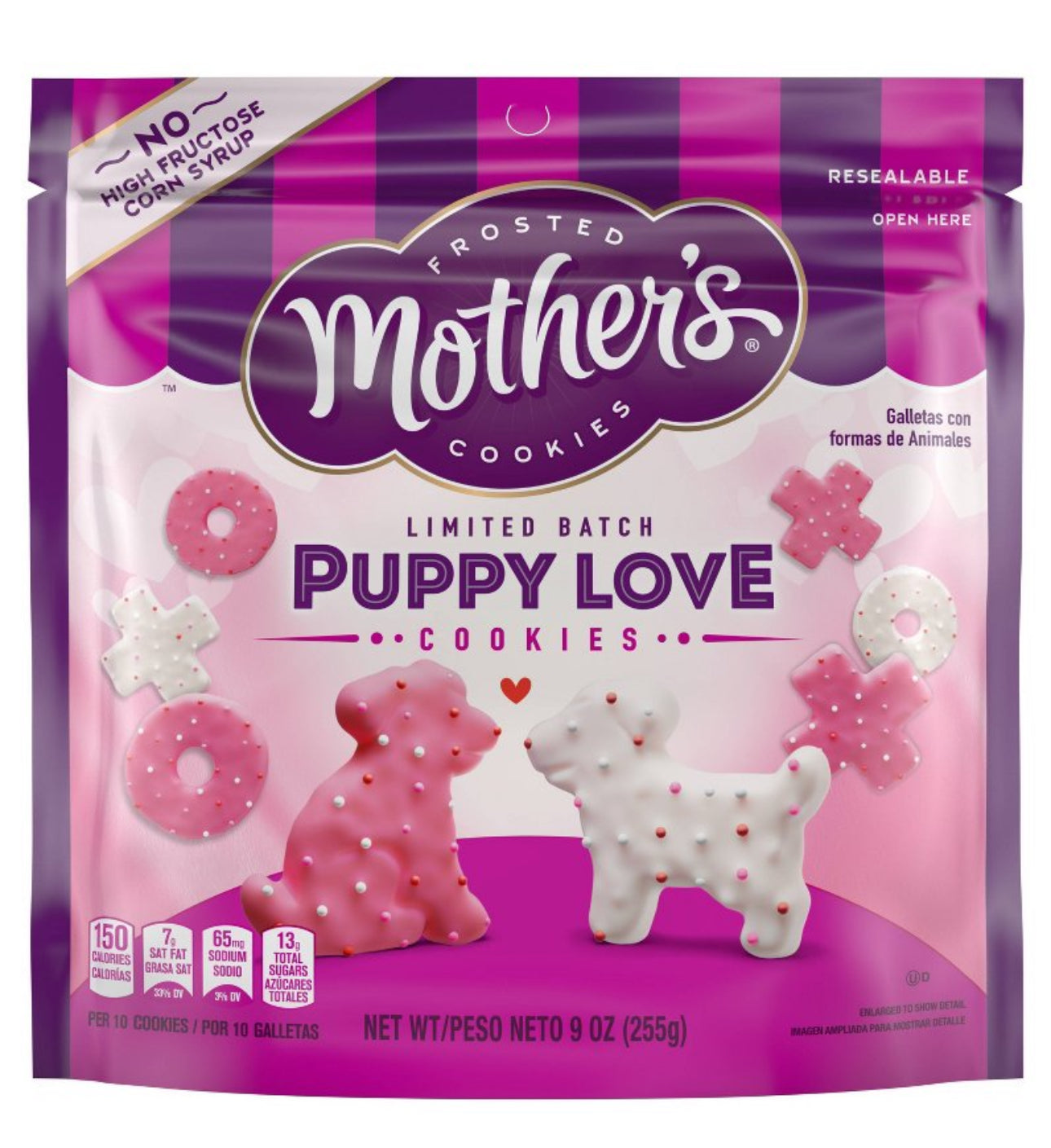 Mother’s Valentine Puppy Love Cookies Resealable 255g Bag