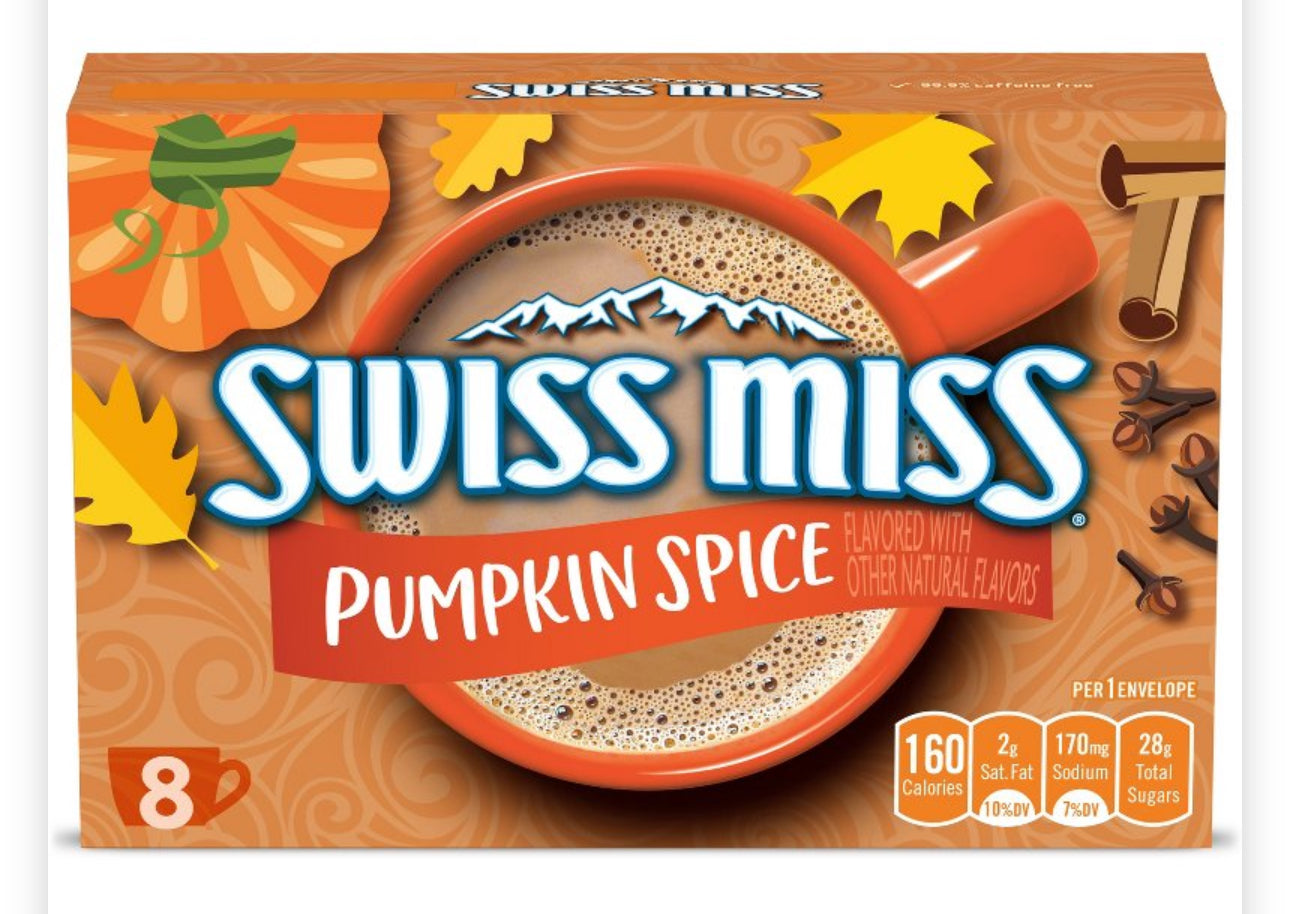 Swiss Miss Pumpkin Spice Hot Cocoa Mix 8 sachets