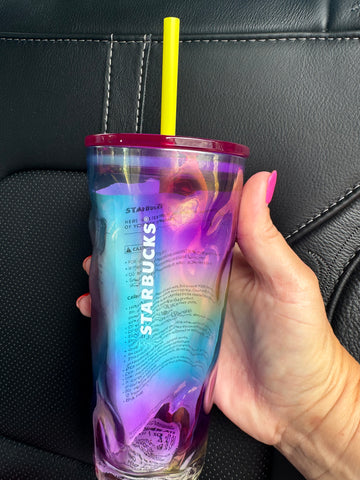Starbucks Summer 2024 Glass Rainbow Iridescent 18fl oz Tumbler