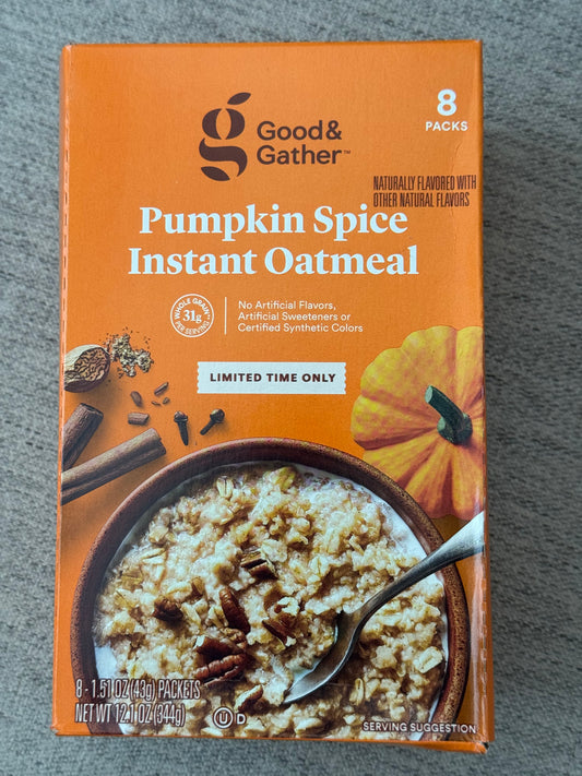 Good & Gather Instant Oatmeal Pumpkin Spice 8 Sachets