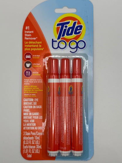 Tide To Go Instant Stain Remover Pen & Wipes