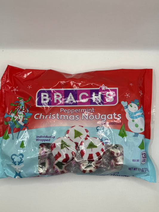 Brach’s Peppermint Christmas Nougats 311g individually wrapped