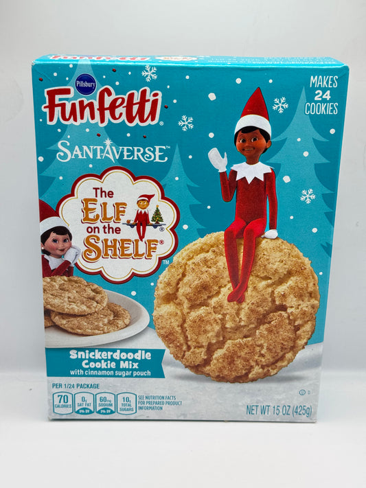 Pillsbury Funfetti Santaverse Elf on Shelf Snickerdoodle Cookie Mix