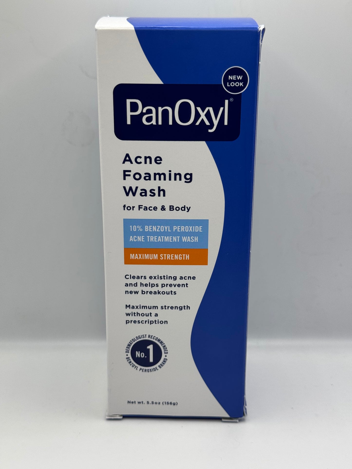 PanOxyl Acne Foaming Wash 10% Benzoyl Peroxide Treatment Maximum Strength 156g