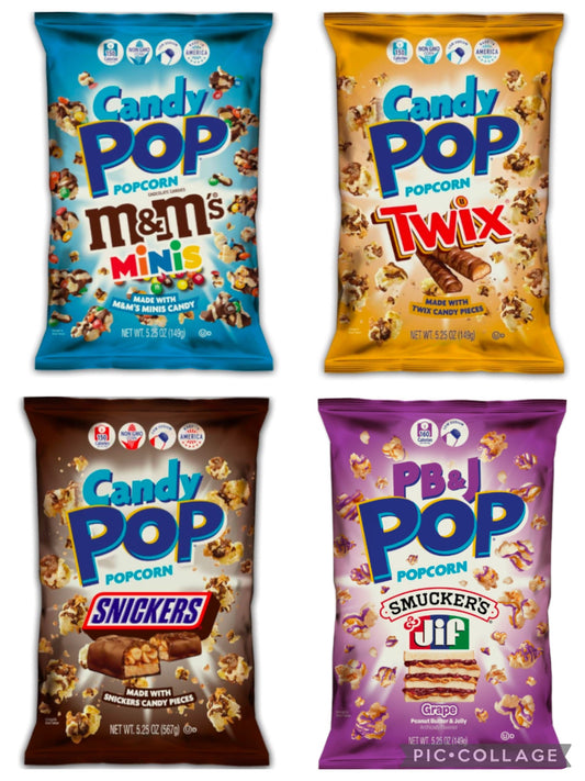 Candy Pop Flavoured Popcorn 149g Share Bags Various Flavours